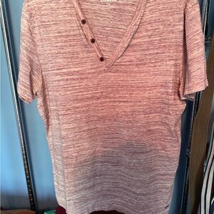 Express Pink Buttoned Relaxed Short Sleeve T-Shirt